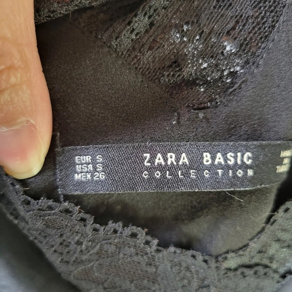 ❤️ 3 For $35 zara lace trim spaghetti  strap slinky slip dress chemises small - Picture 8 of 9